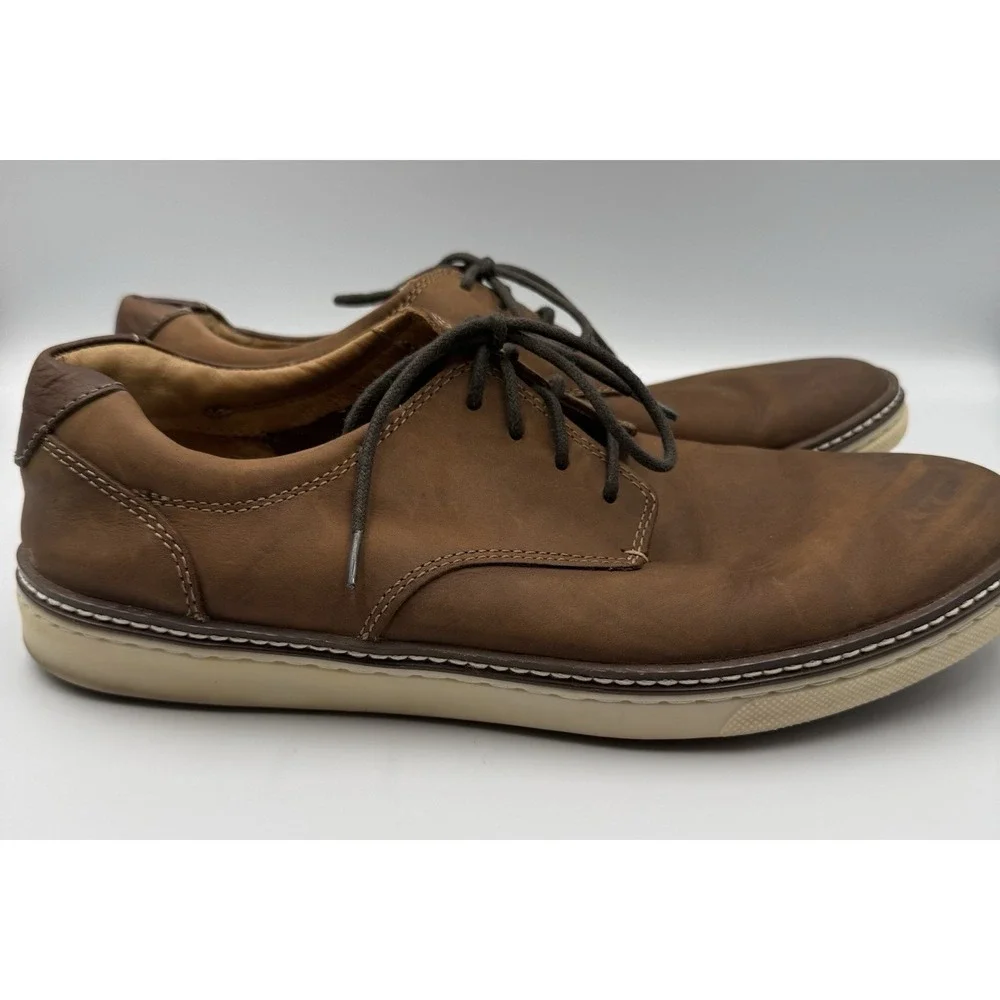 Johnston‎ Murphy J&M Mens 10M Brown Sheepskin Oxford Dress Shoes